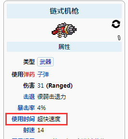 《泰拉瑞亚》射速超快的枪介绍