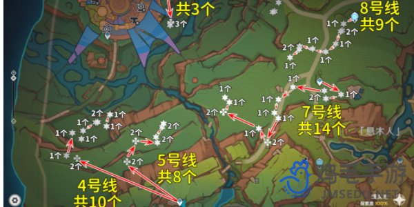 《原神》5.0颗粒果采集路线